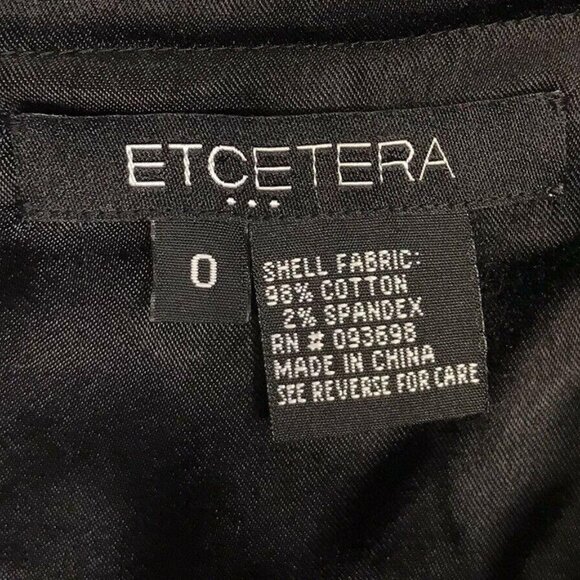 Etcetera Womens Floral Print Skirt Black Multicolor Size 0 Cotton & Spandex - Picture 4 of 4